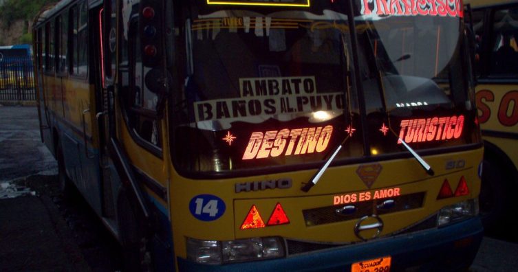 Descripción general del sistema de autobuses y autocares en Ecuador